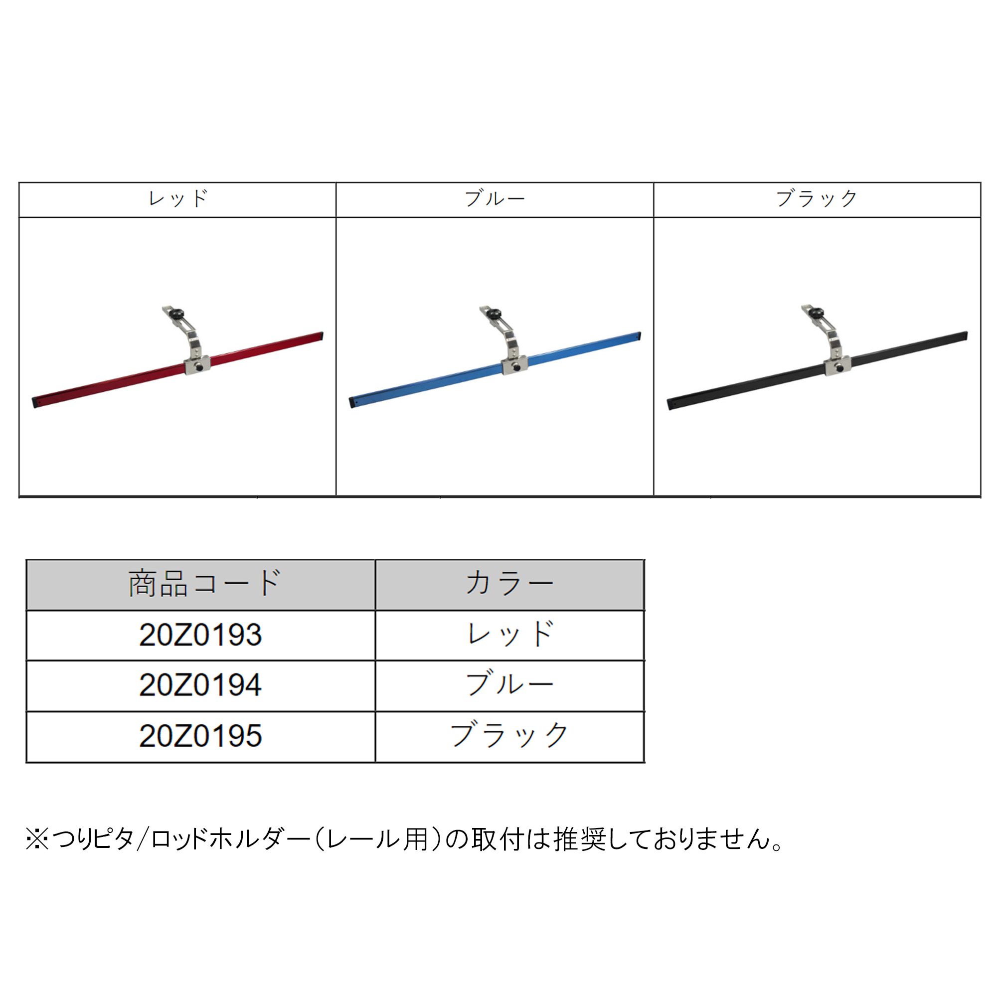 □BMO つりピタレールシステム600（ステップレール用）レッド・ブルー