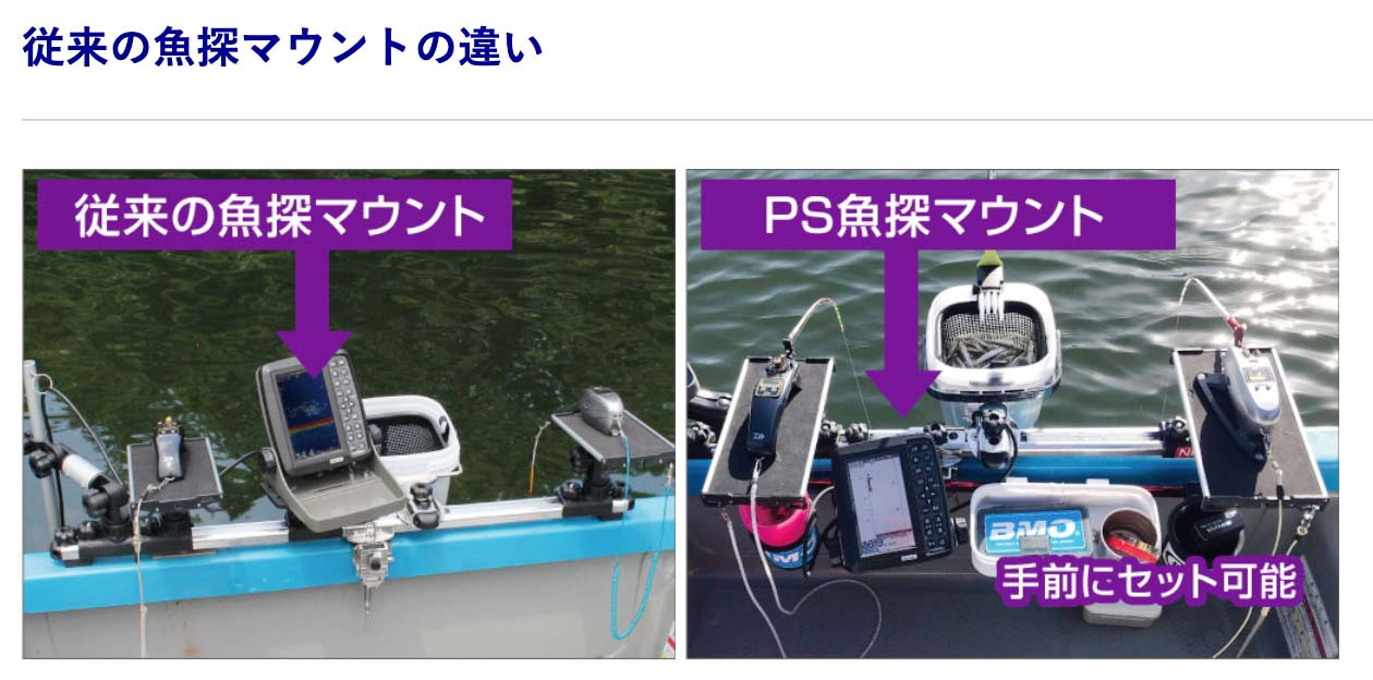 BMO PS魚探マウント（アルミレール用） 20Z0200 釣り フィッシング 