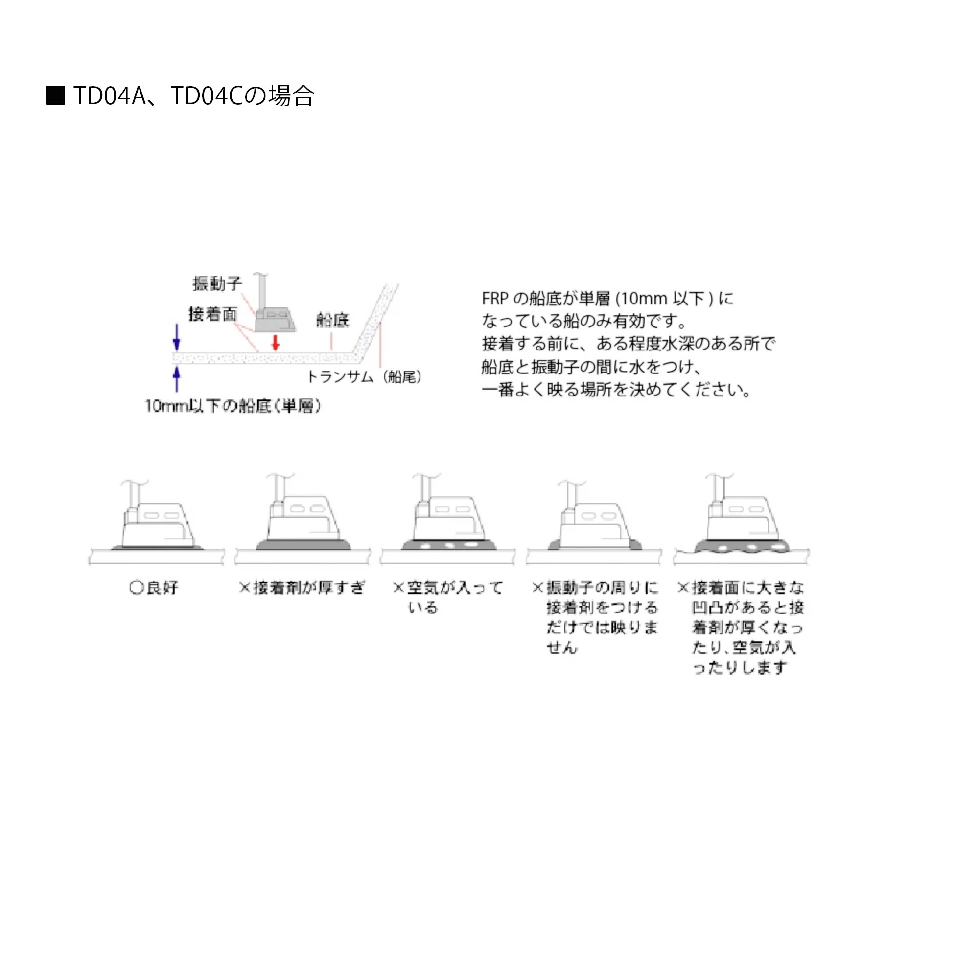 ホンデックス レジャー用振動子 TD04A 魚...の詳細画像5