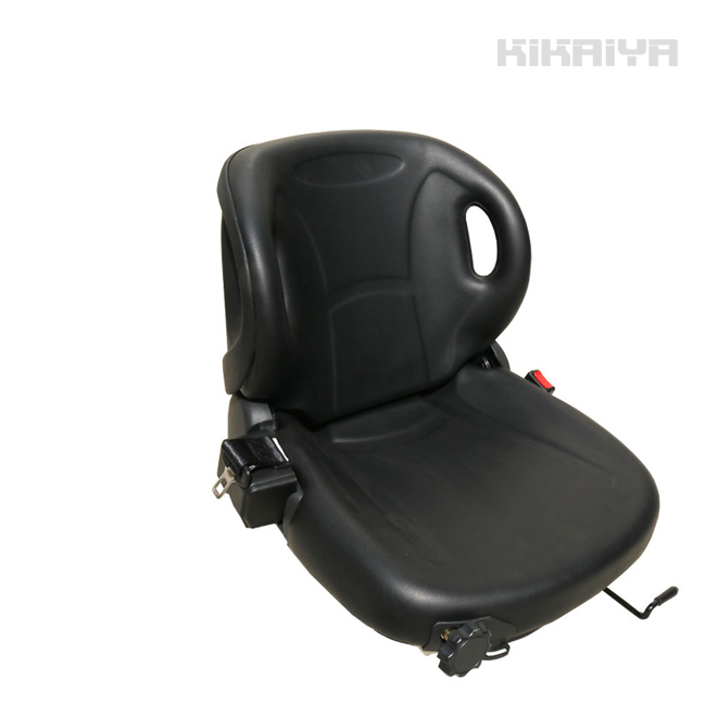 オペレーターシート シートベルト付 サスペンション付 トヨタタイプ 交換用 フォークリフトシート（個人様は追加送料）KIKAIYA