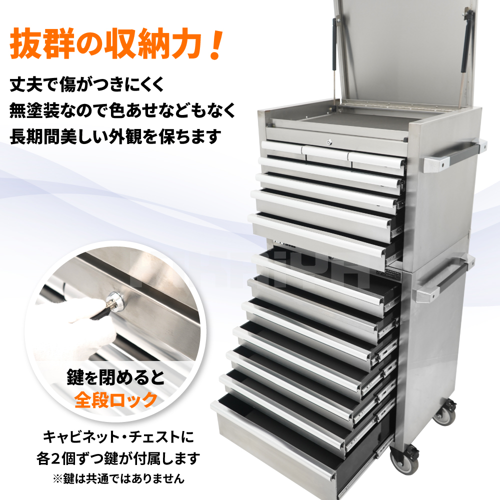 KIKAIYA（キカイヤ） ローラーキャビネット ステンレスキャビネット7段