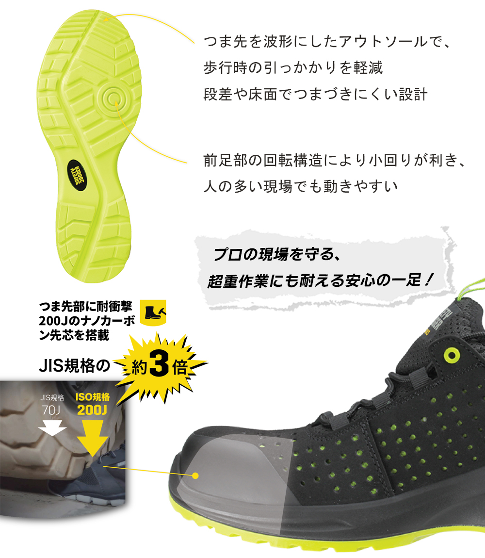 SAFETY JOGGER 安全靴 セーフティーシューズ 高耐久 ナノカーボン 先芯