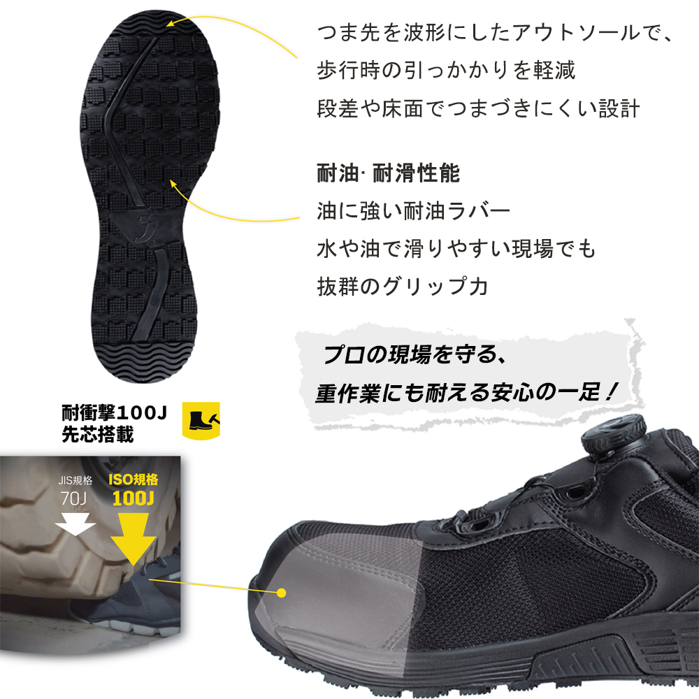 SAFETY JOGGER 安全靴 超軽量 セーフティーシューズ 高耐久 ダイヤル式