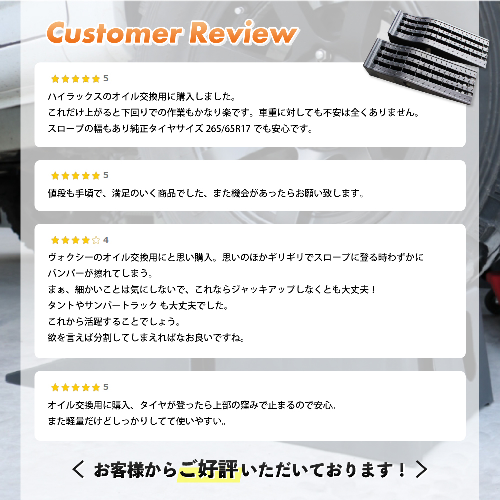 KIKAIYA（キカイヤ） カースロープ 2個セット 自動車 整備用スロープ