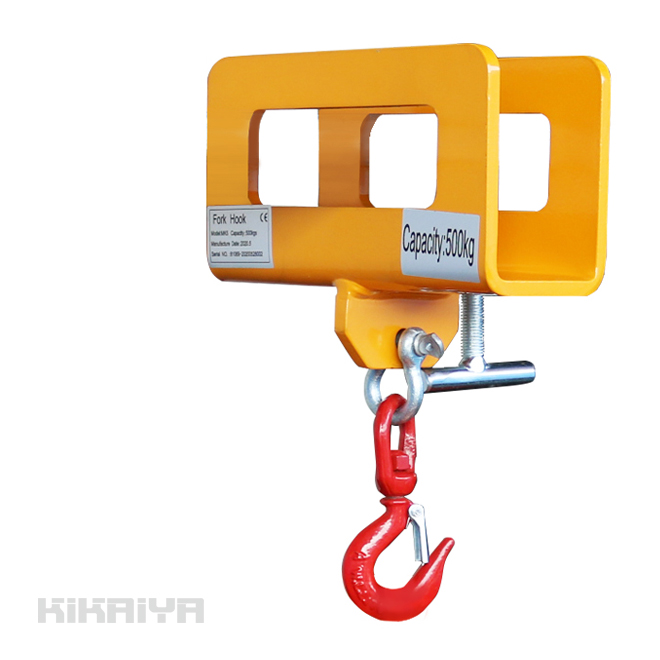 フォークフック フォークリフト爪用 吊りフック 500kg フォークリフトアタッチメント KIKAIYA｜kikaiya-work-shop
