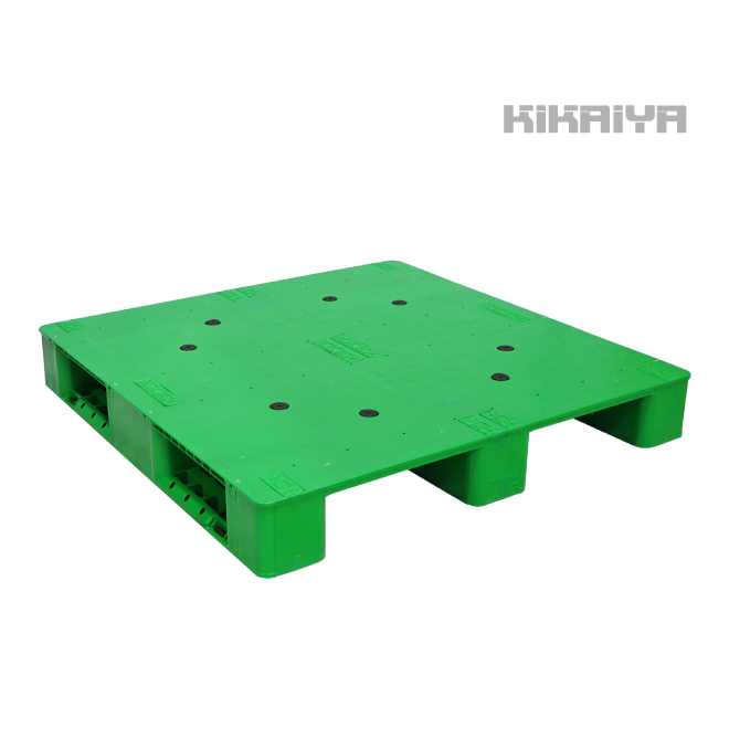 KIKAIYA プラスチックパレット 1100x1100x150mm グリーン ゲタ型 樹脂 プラパレ 物流 保管 （個人様は営業所止め）｜kikaiya-work-shop