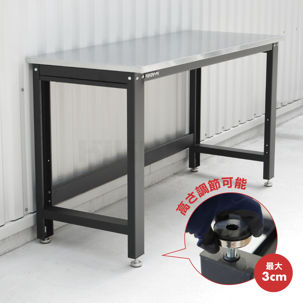 作業台 ステンレス天板 300kg W1600×D600×H870mm 業務用 作業テーブル