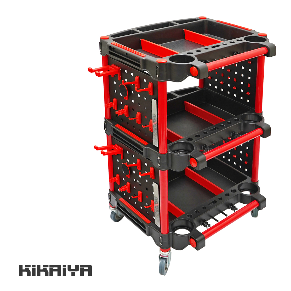 KIKAIYA（キカイヤ） ツールワゴン 3段 キャスター付き プラスチック