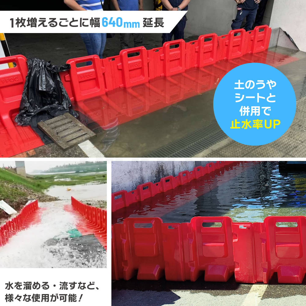 止水板 3枚セット 防水パネル W1985(1枚705)×H615×D680mm 水害 浸水