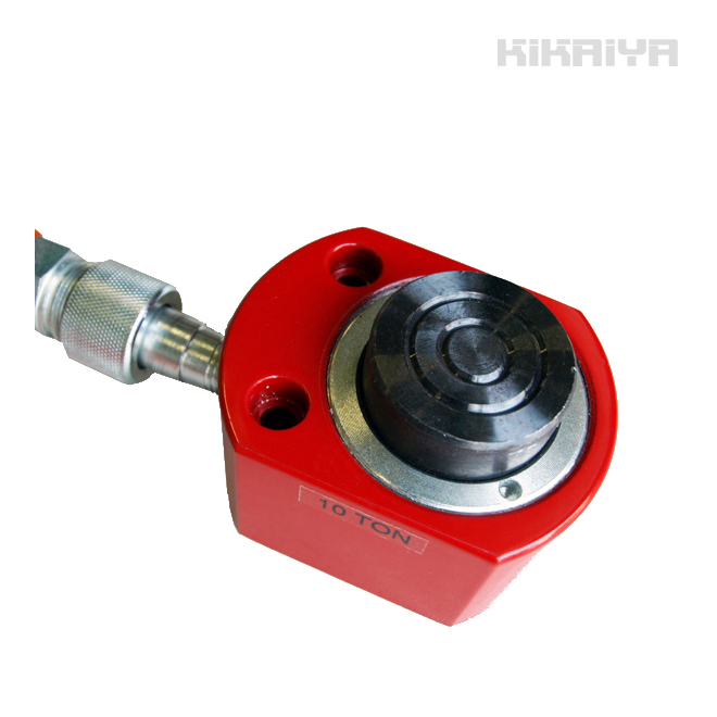 油圧 シリンダー 10トン フラットタイプ 使用油量20cc 小型 軽量 薄型 油圧工具 KIKAIYA
