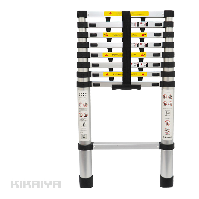 KIKAIYA 脚立 アルミ はしご 2.6m 伸縮 ハシゴ 梯子 9段 150kg 自動安全ロック 滑り止め付き 軽量 : ha-260 :  kikaiya - 通販 - Yahoo!ショッピング