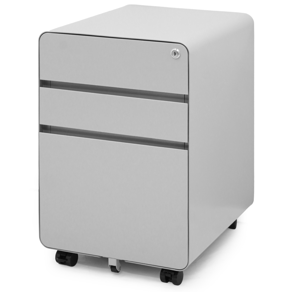 デスクワゴン 3段 鍵付き サイドワゴン オフィスワゴン スチール