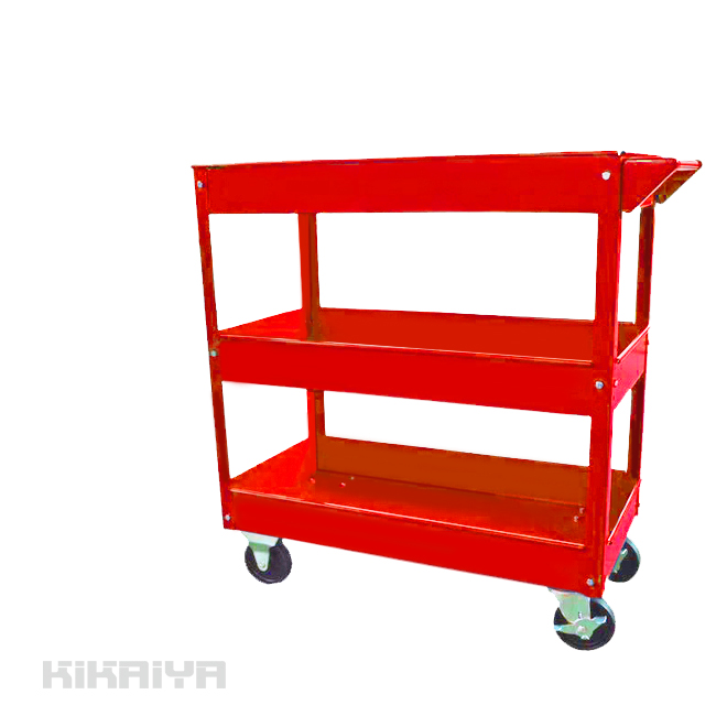 KIKAIYA（キカイヤ） ツールカート 3段 レッド ツールワゴン