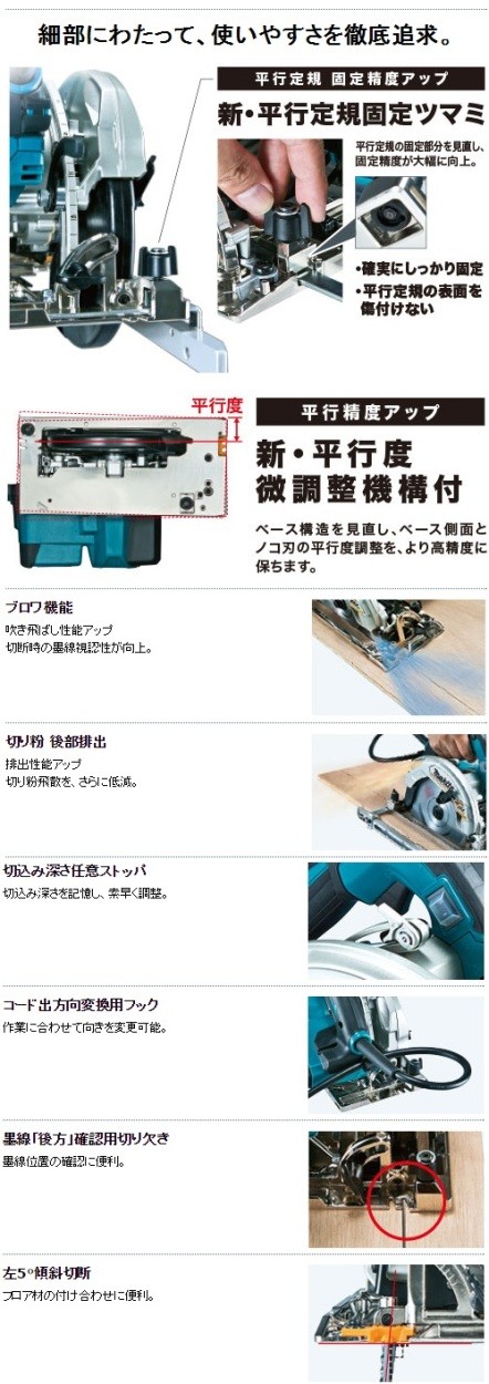 マキタ（makita） 165mm電子マルノコ(カラー：青・黒) HS6303 : e