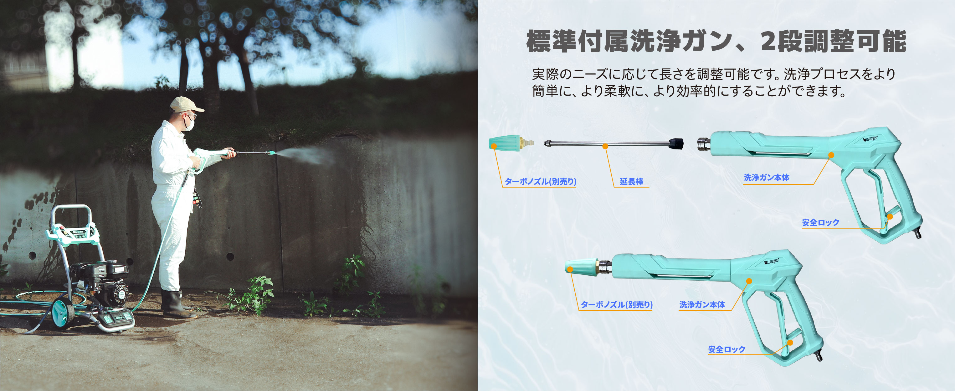 Kareyou ☆効果抜群！☆Kareyouエンジン式高圧洗浄機 21Mpa ハイパワー