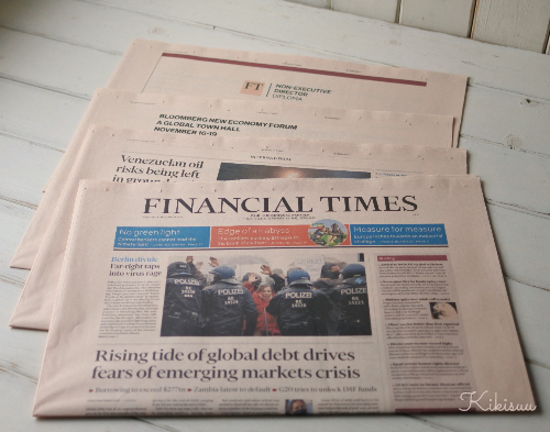 フィナンシャルタイムズ通常版 英字新聞ピンクペーパー5枚 : KIKISUU