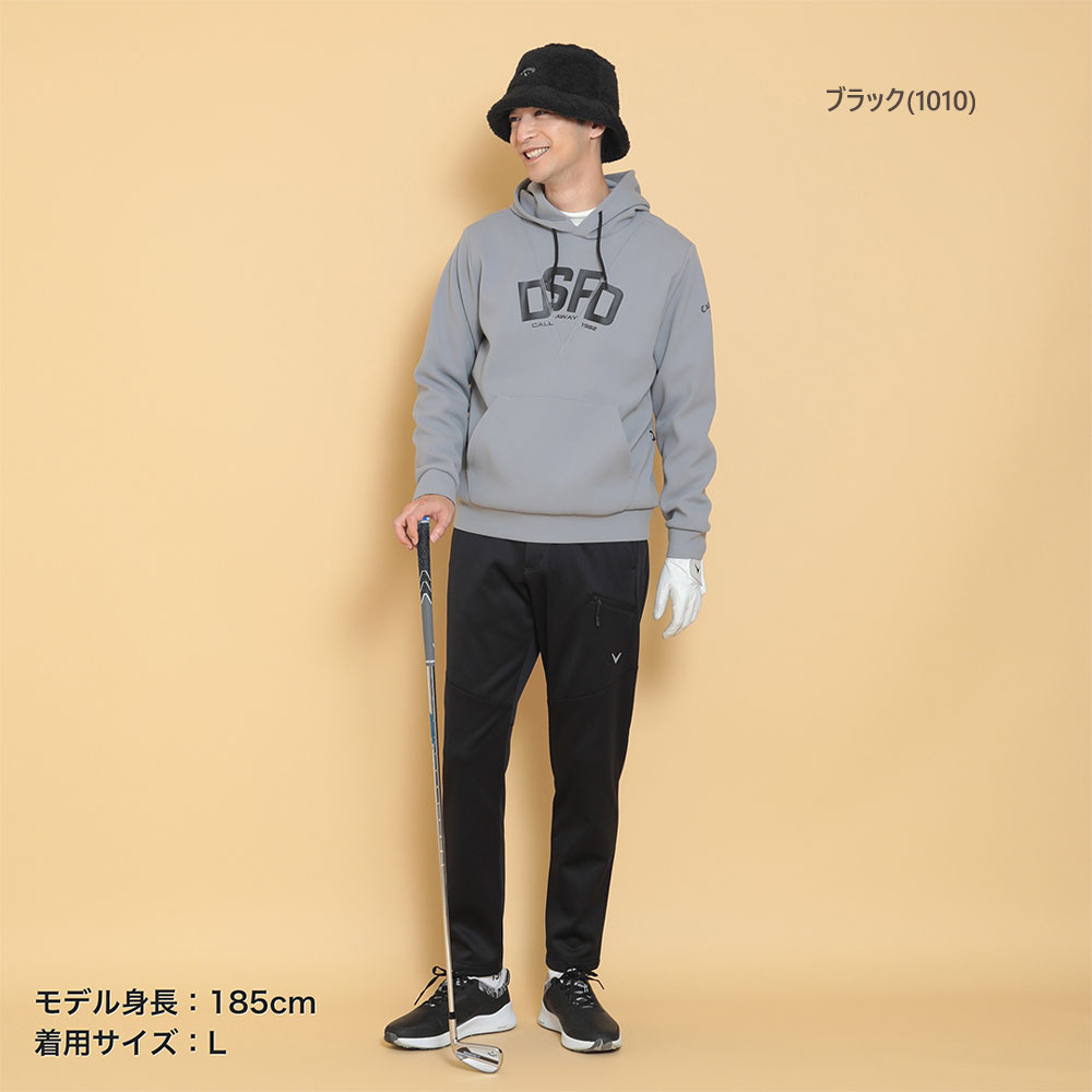 キャロウェイ CALLAWAY 2022年モデル キルト風 ジャカードニット ジョガーパンツ ゴルフウェア ジップアップ ロゴ LL 黒 C22226110 imgrc0094285180.jpg