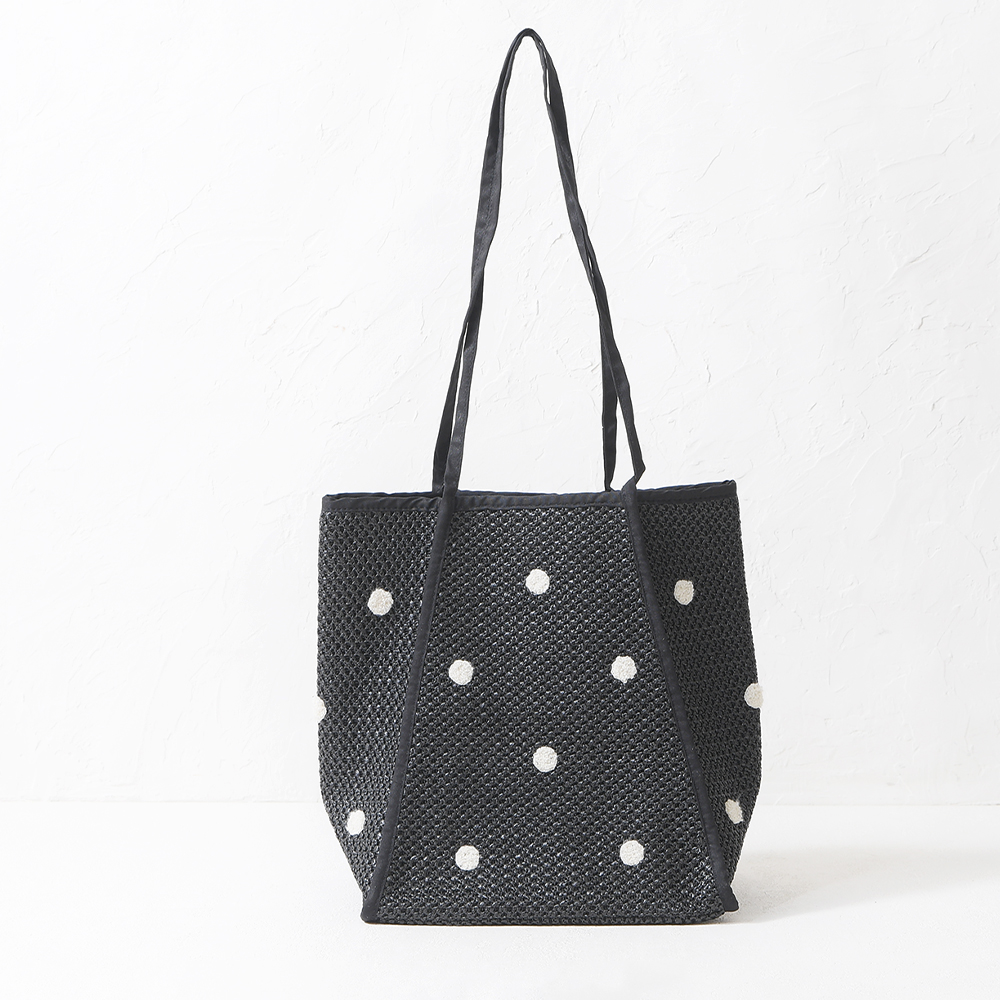 ZARA - 軽量【ザラ】編み込みペーパー トートバッグ かごバッグ