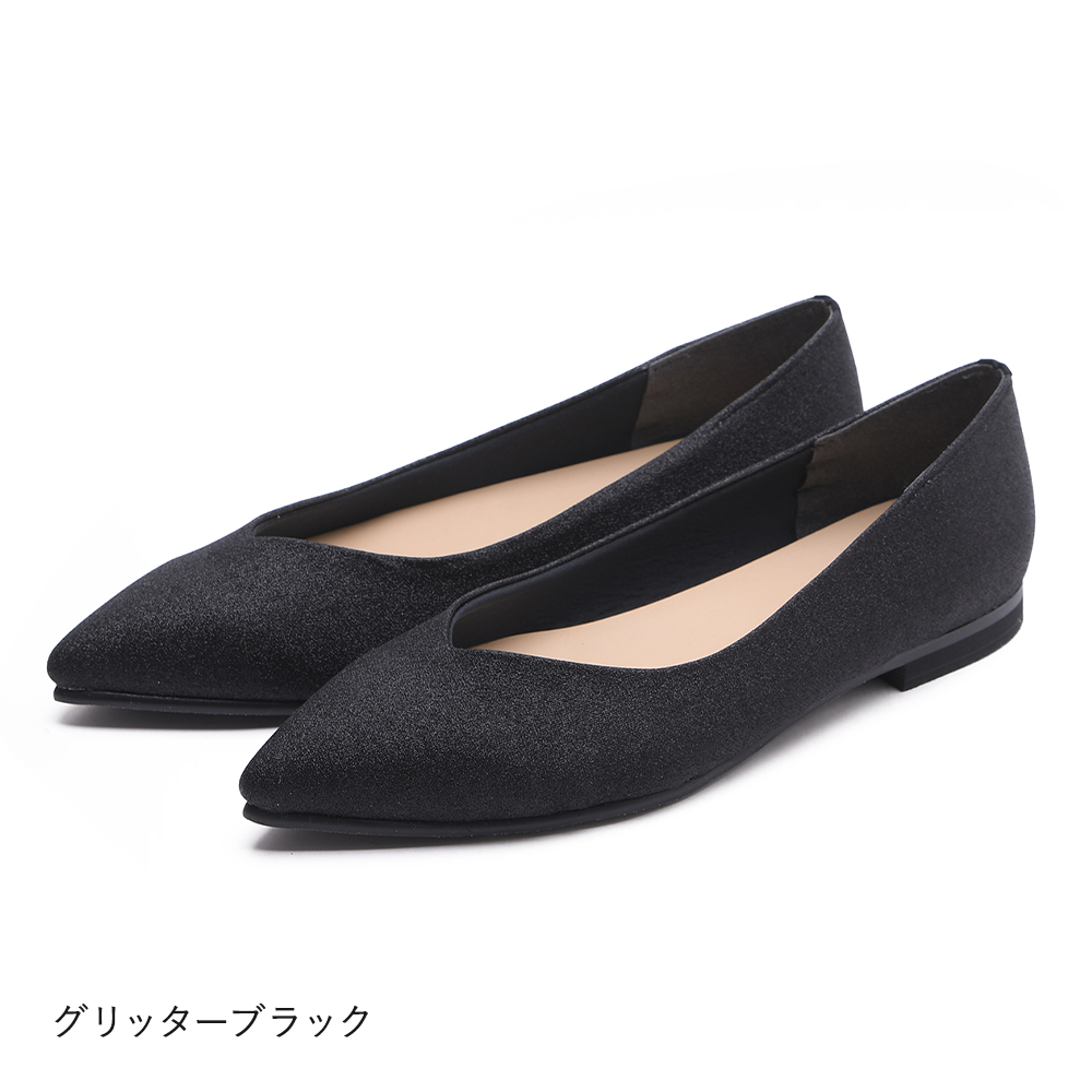 パンプス ローヒール 痛くない 歩きやすい ポインテッドトゥ