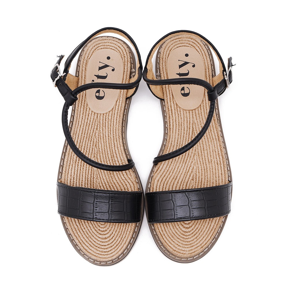 サンダル レディース 履きやすい 歩きやすい ローヒール ぺたんこ