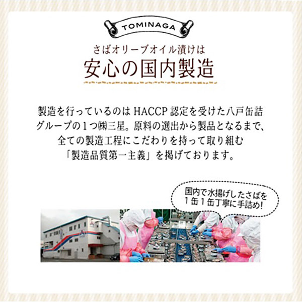 サバ缶 トミナガさば オリーブオイル ガーリック缶詰 150g 3缶 富永