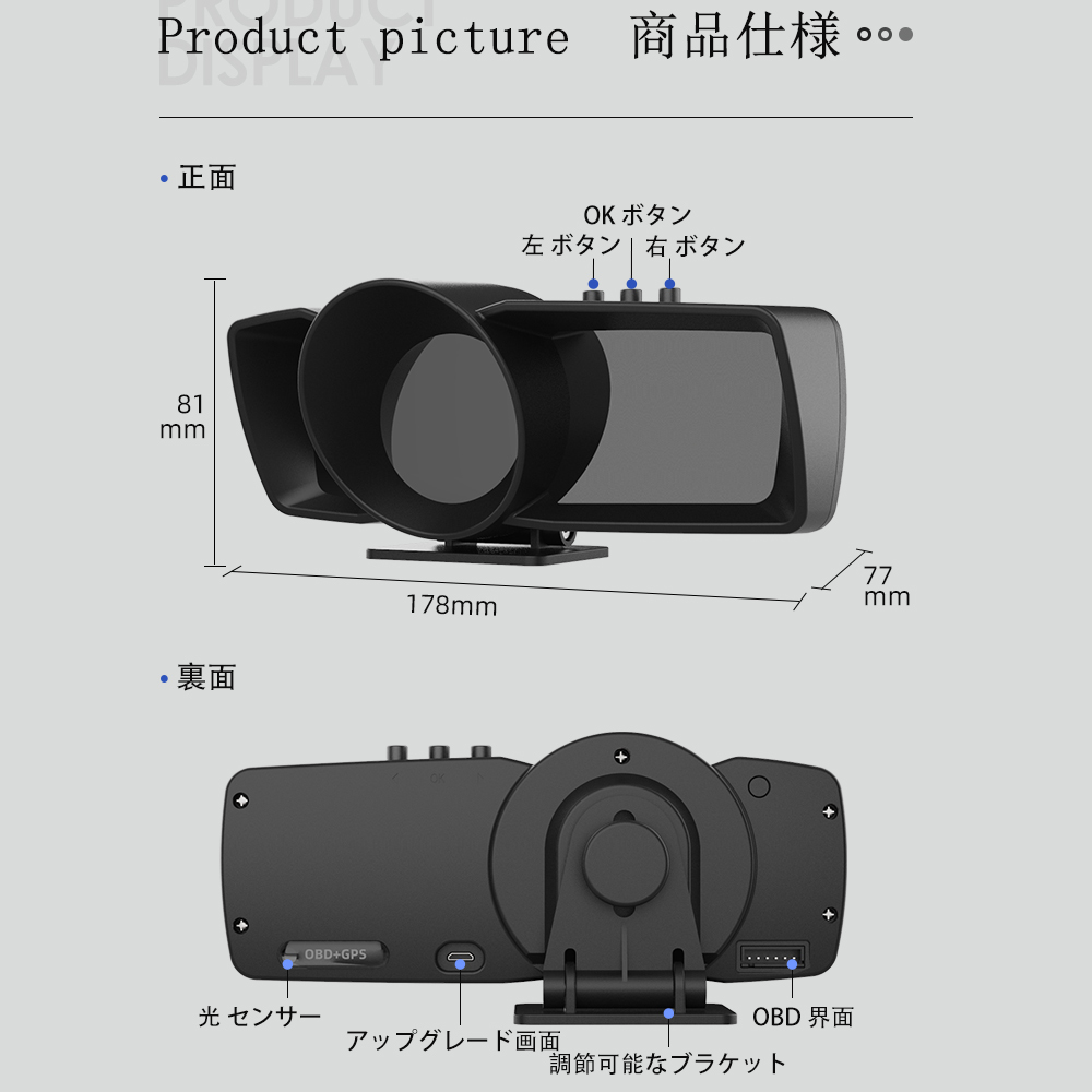 2021 ヘッドアップディスプレイ ACECAR OBD2+GPSモード スピードメーター スピードメーター 3画面 故障診断 最先端機能搭載 警告機能付き  警告機能付き : ap-7 : KIMIPLUS - 通販 - Yahoo!ショッピング