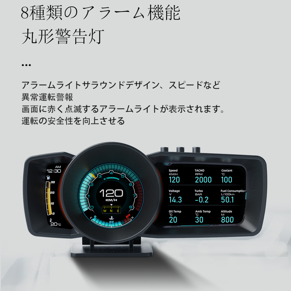 2021 ヘッドアップディスプレイ ACECAR OBD2+GPSモード スピードメーター スピードメーター 3画面 故障診断 最先端機能搭載 警告機能付き  警告機能付き : ap-7 : KIMIPLUS - 通販 - Yahoo!ショッピング