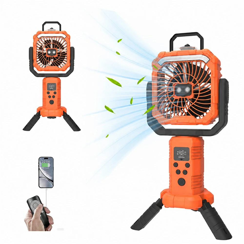 アウトドア 扇風機 ミストファン ミスト 照明 首振り 高さ調整 充電式