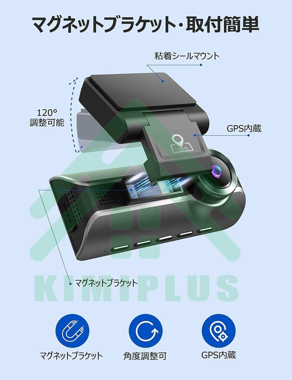 ドライブレコーダー 日本製 SONY IMX415センサ 前後カメラ 3カメラ同時
