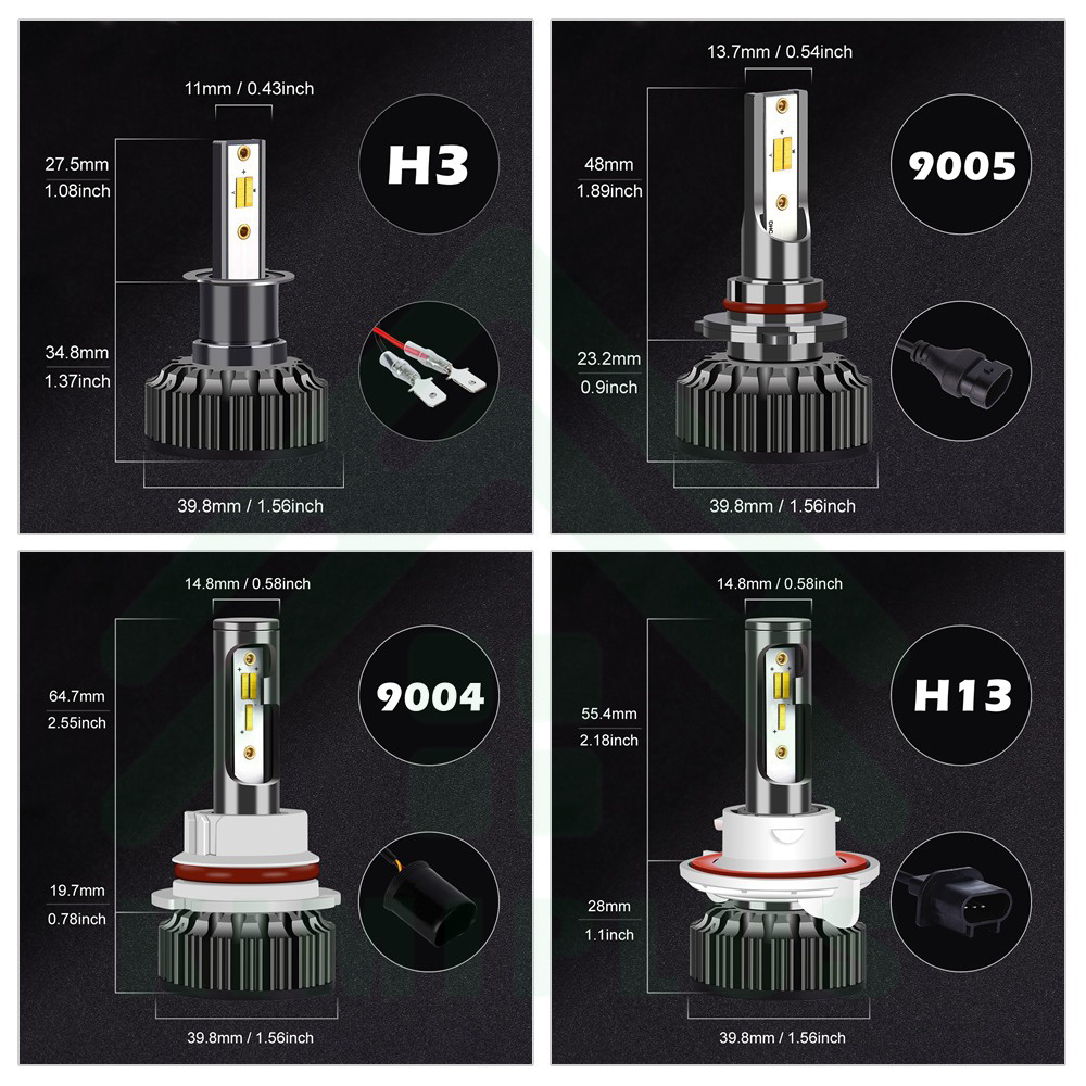 LED ヘッドライト H4 Hi/Lo 切り替え フォグランプ H1/H3/H4/H7