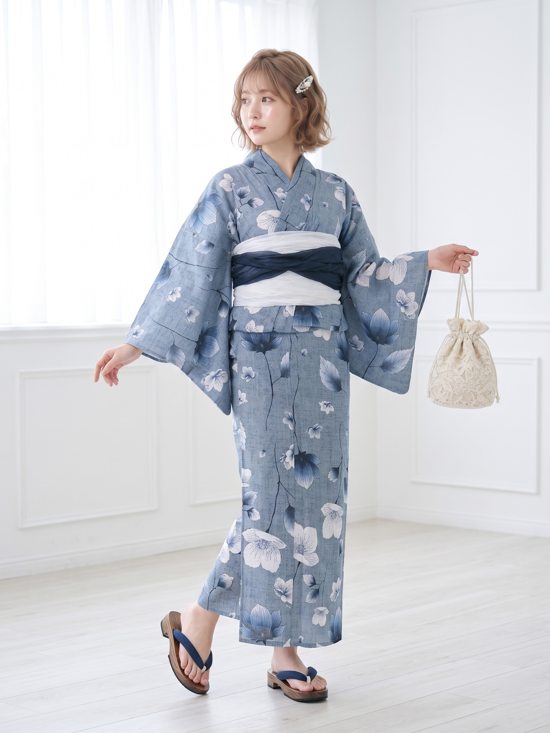 NISHIORI 浴衣 セット レディース 2点セット 2026年新作 兵児帯付き