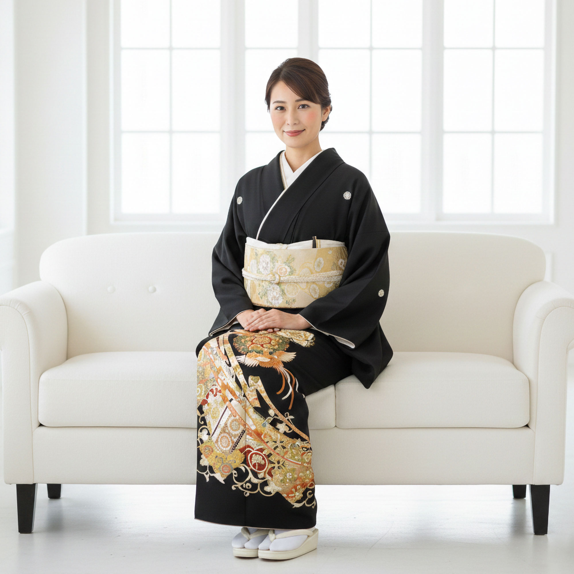 NISHIORI 黒留袖レンタル フルセット 結婚式 婚礼 貸衣装 往復送料無料