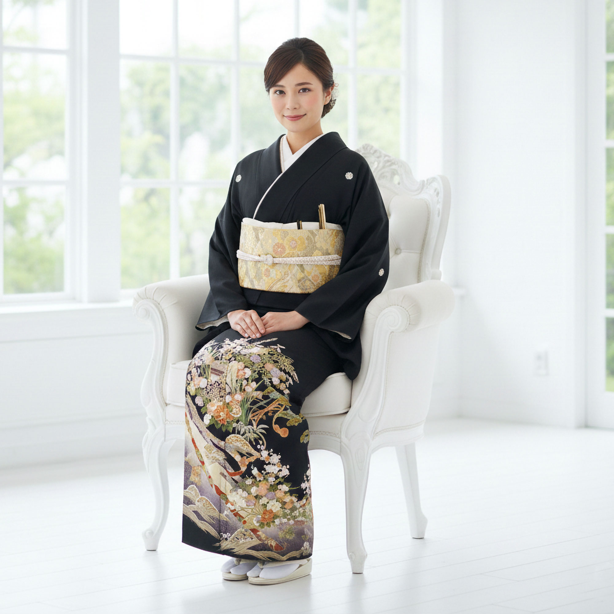 NISHIORI 黒留袖レンタル フルセット 結婚式 婚礼 貸衣装 往復送料無料