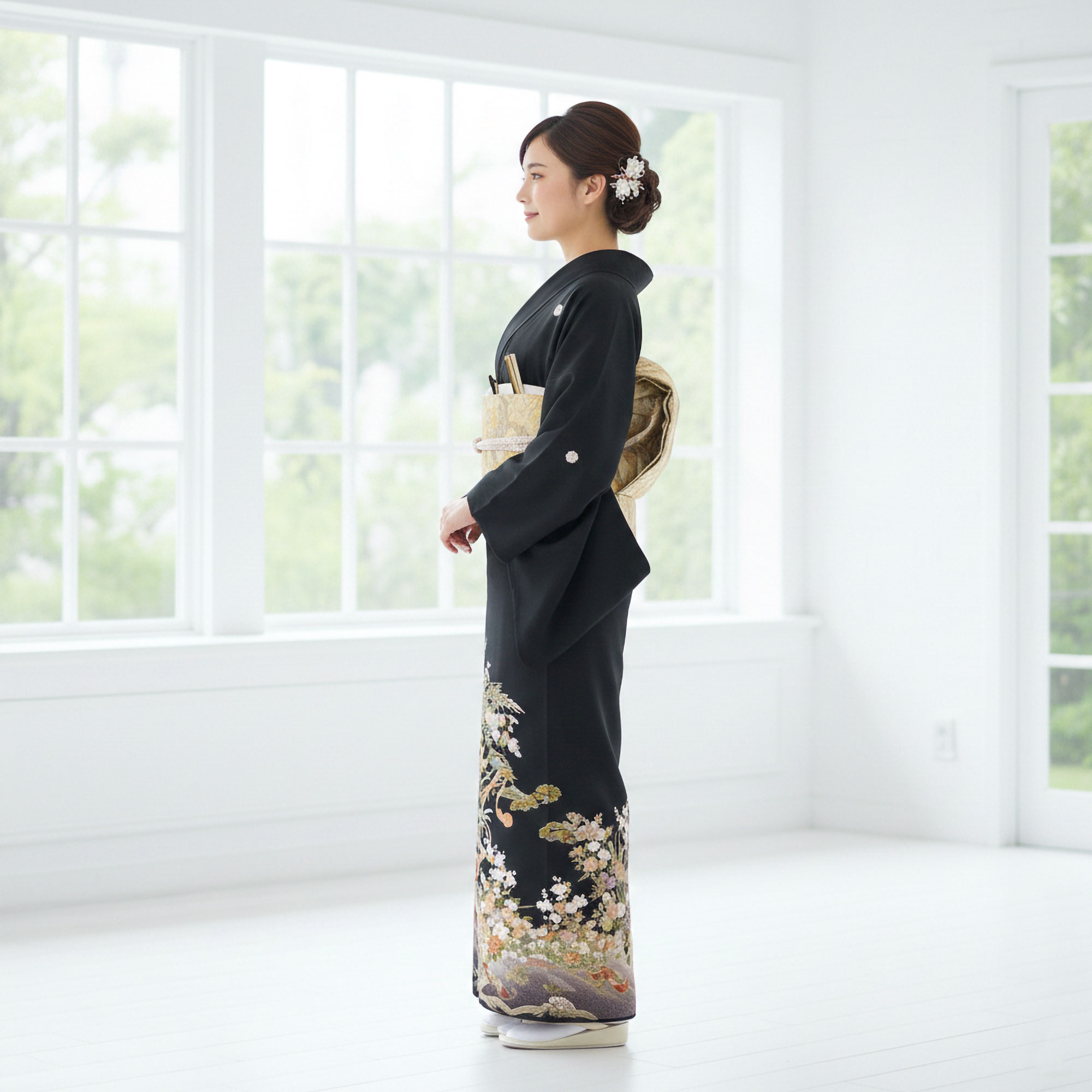 NISHIORI 黒留袖レンタル フルセット 結婚式 婚礼 貸衣装 往復送料無料
