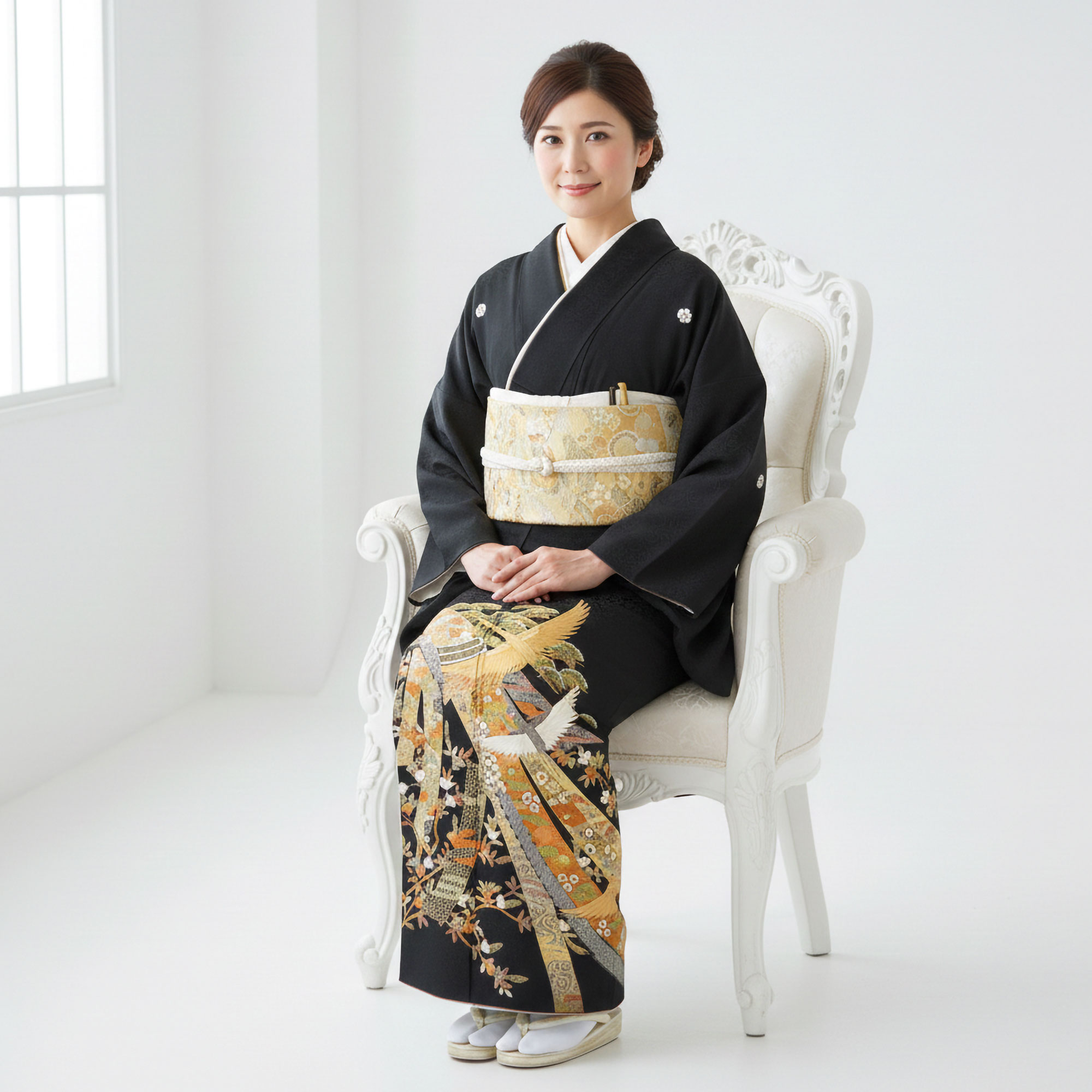 NISHIORI 黒留袖レンタル フルセット 結婚式 婚礼 貸衣装 往復送料無料