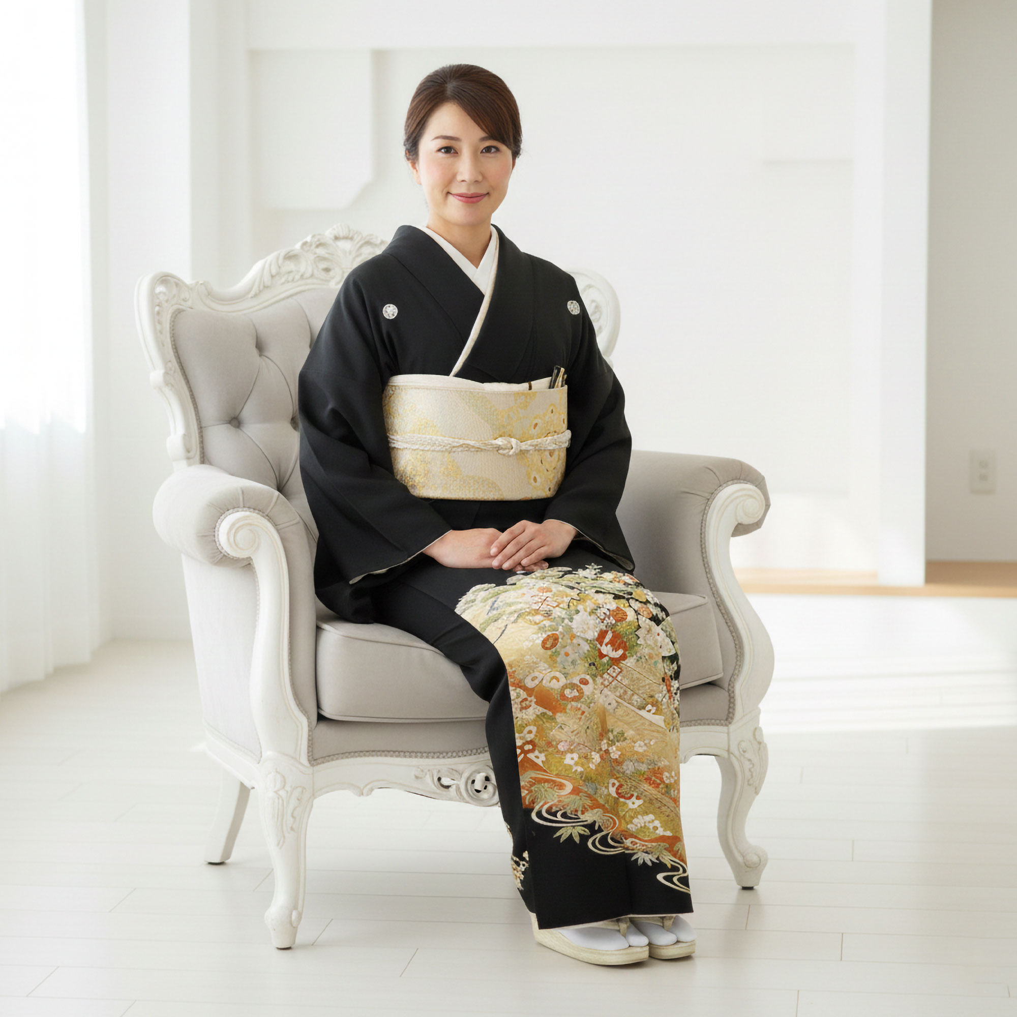NISHIORI 黒留袖レンタル フルセット 結婚式 婚礼 貸衣装 往復送料無料