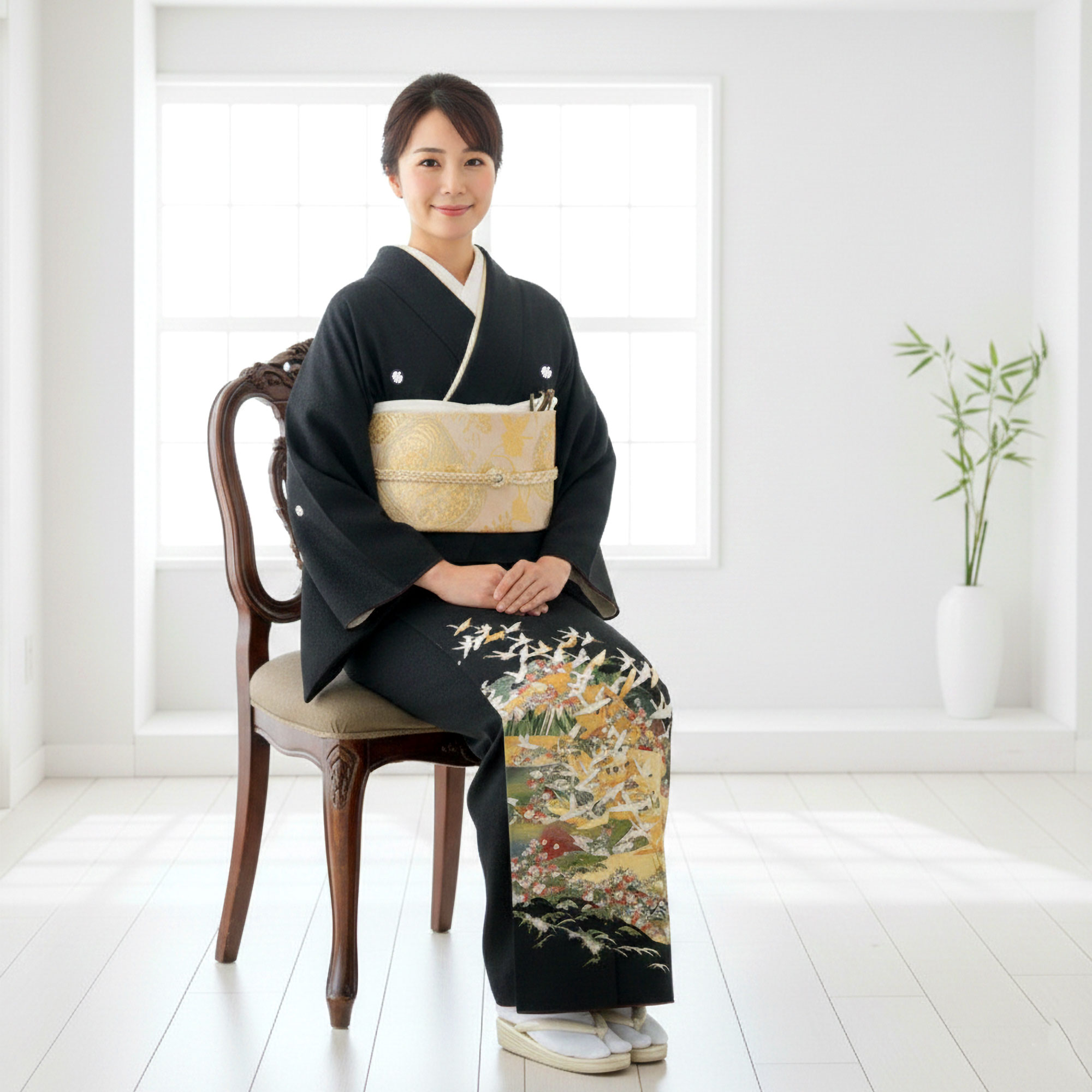 NISHIORI 黒留袖レンタル フルセット 結婚式 婚礼 貸衣装 往復送料無料