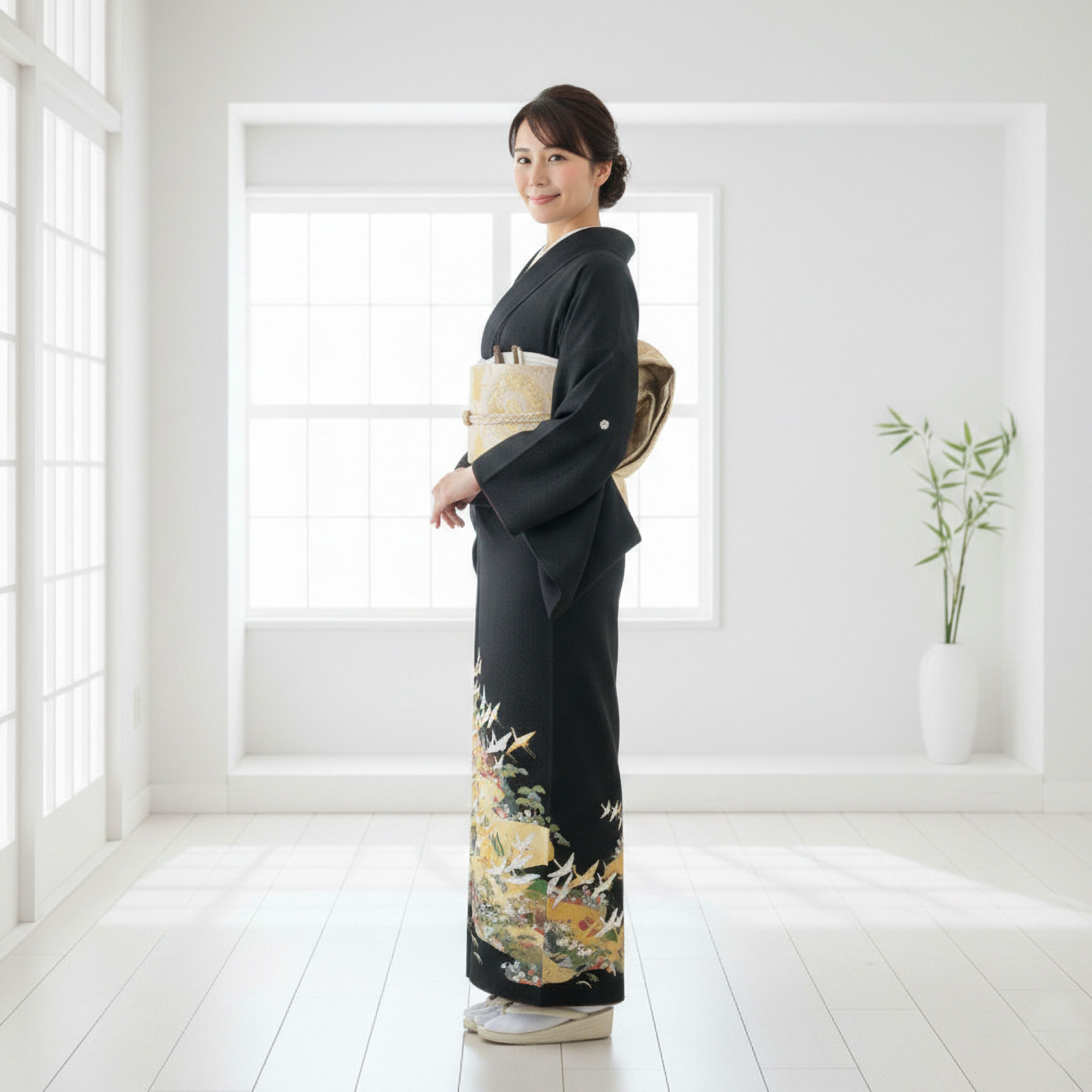 NISHIORI 黒留袖レンタル フルセット 結婚式 婚礼 貸衣装 往復送料無料
