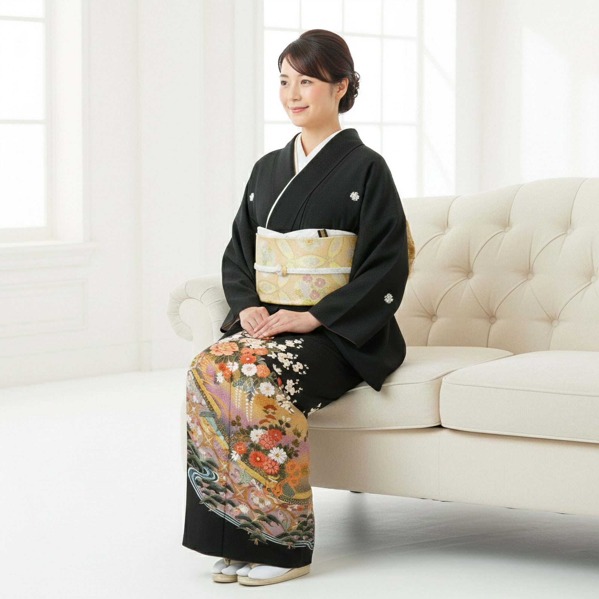 NISHIORI 黒留袖レンタル フルセット 結婚式 婚礼 貸衣装 往復送料無料