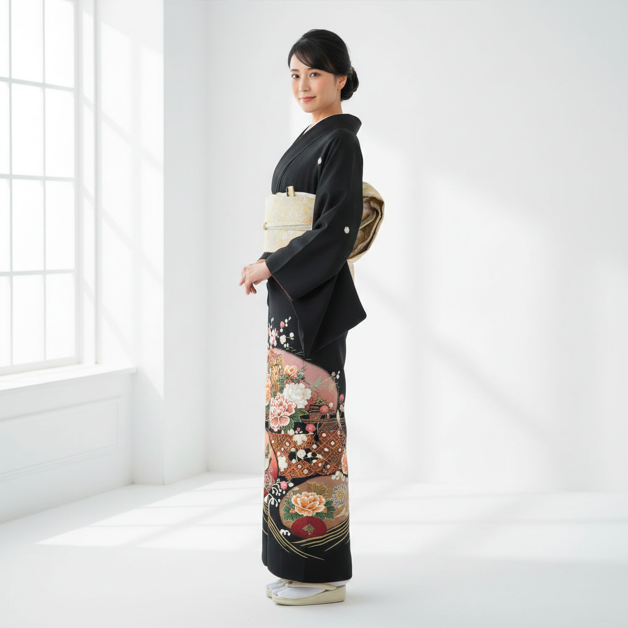 NISHIORI 黒留袖レンタル フルセット 結婚式 婚礼 貸衣装 往復送料無料