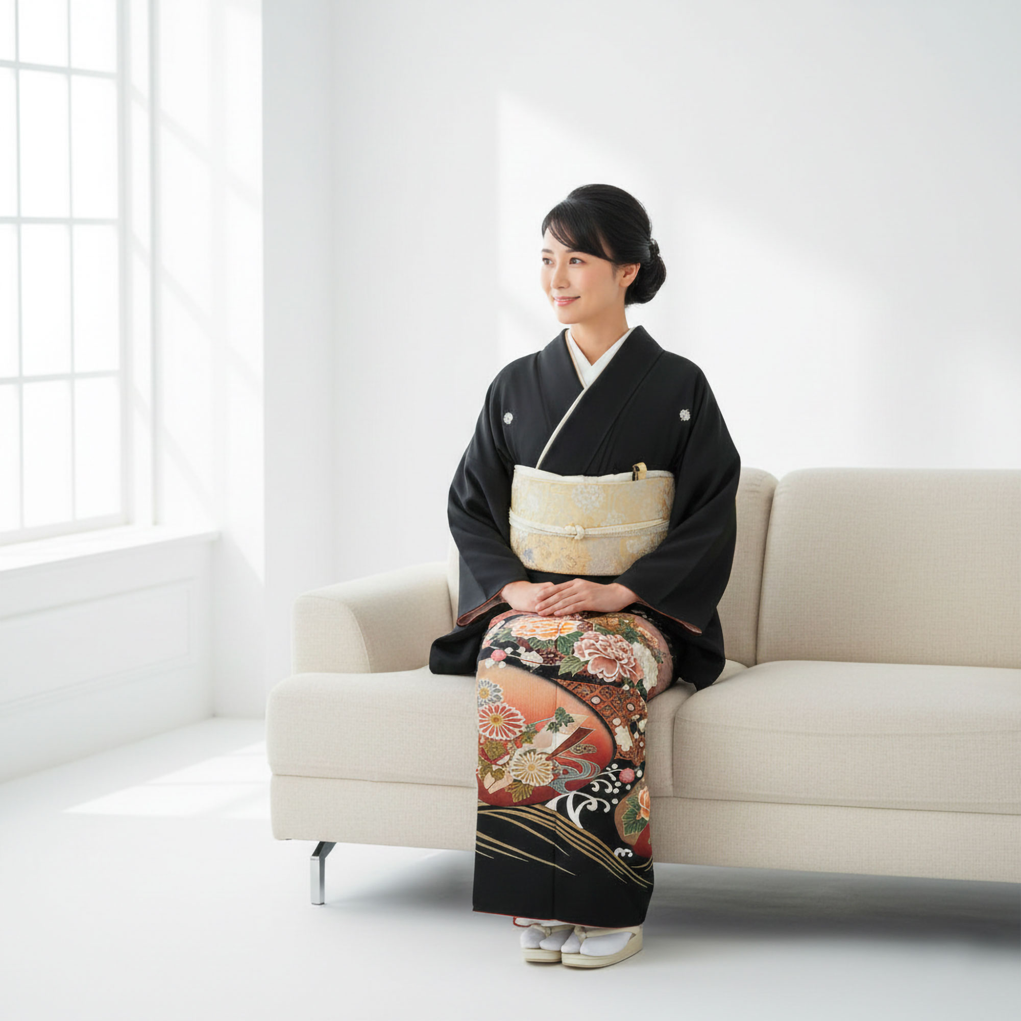 NISHIORI 黒留袖レンタル フルセット 結婚式 婚礼 貸衣装 往復送料無料