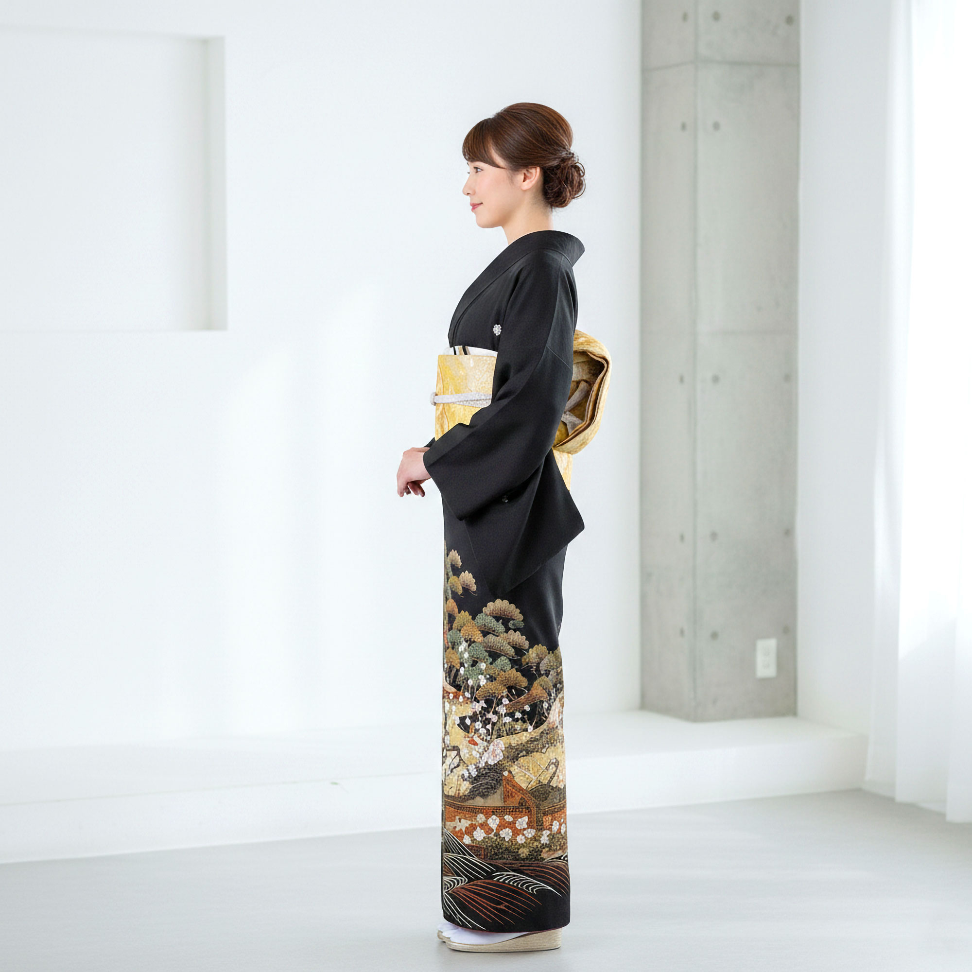 NISHIORI 黒留袖レンタル フルセット 結婚式 婚礼 貸衣装 往復