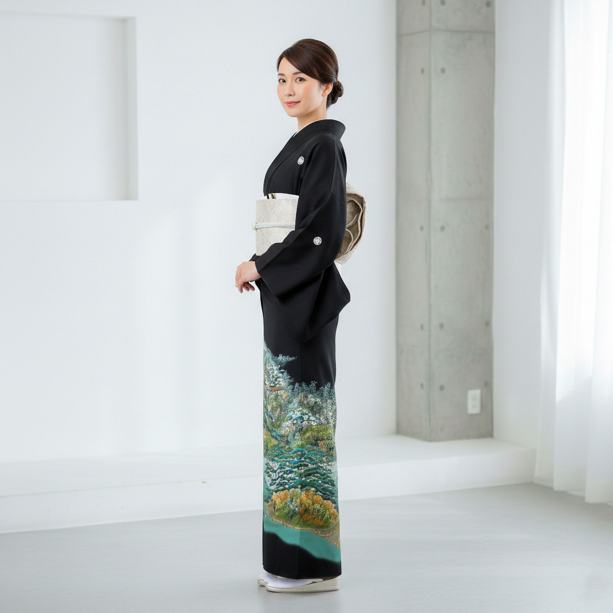 NISHIORI 黒留袖レンタル フルセット 着物 結婚式 婚礼 貸衣装 往復