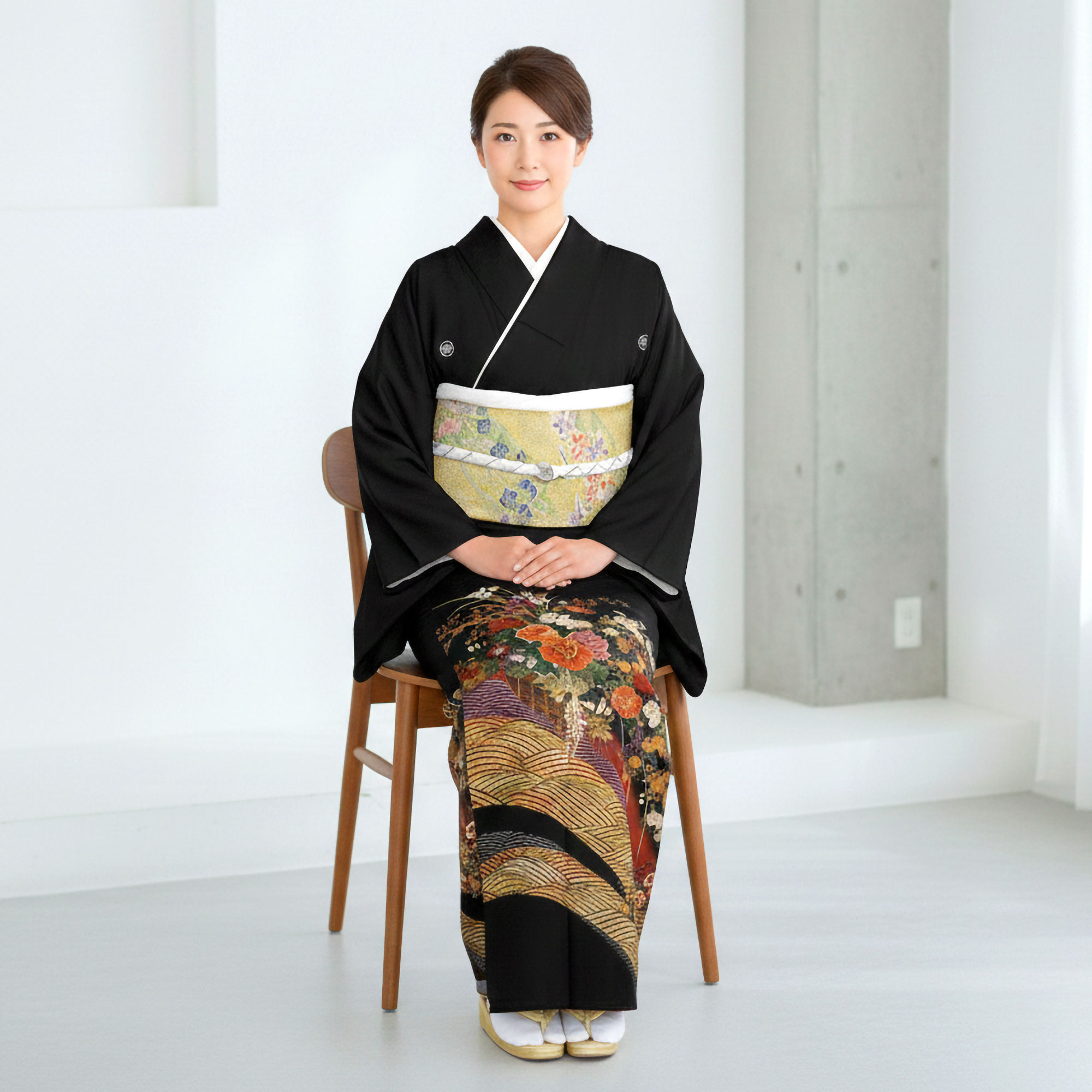 NISHIORI 黒留袖レンタル フルセット 着物 結婚式 婚礼 貸衣装 往復