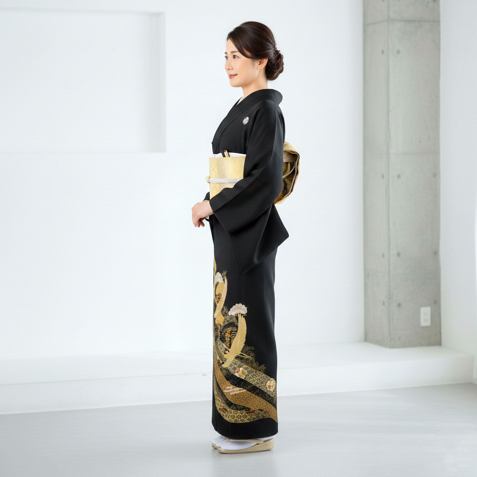 NISHIORI 黒留袖レンタル フルセット 着物 結婚式 婚礼 貸衣装 往復