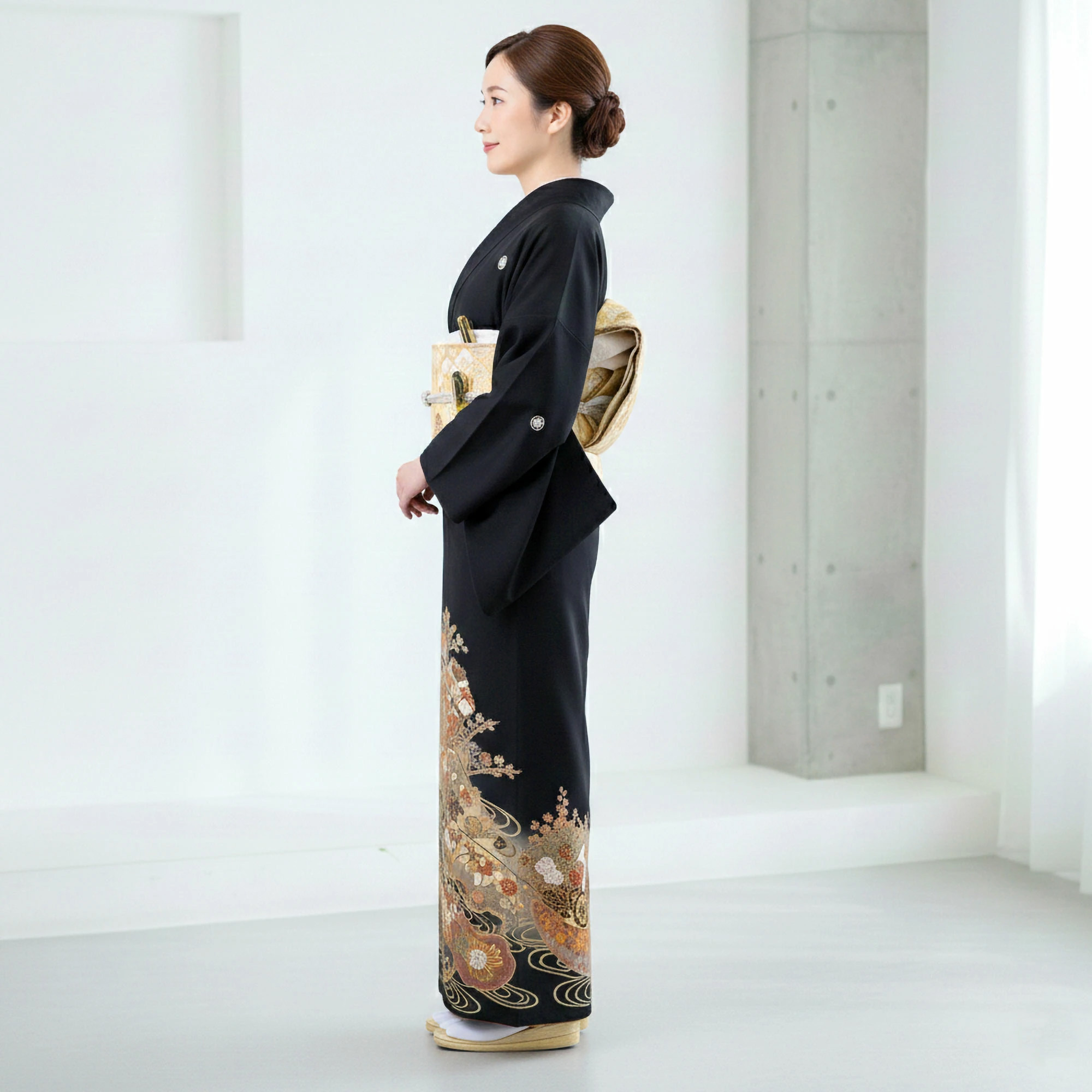 NISHIORI 黒留袖レンタル フルセット 着物 結婚式 婚礼 貸衣装 往復
