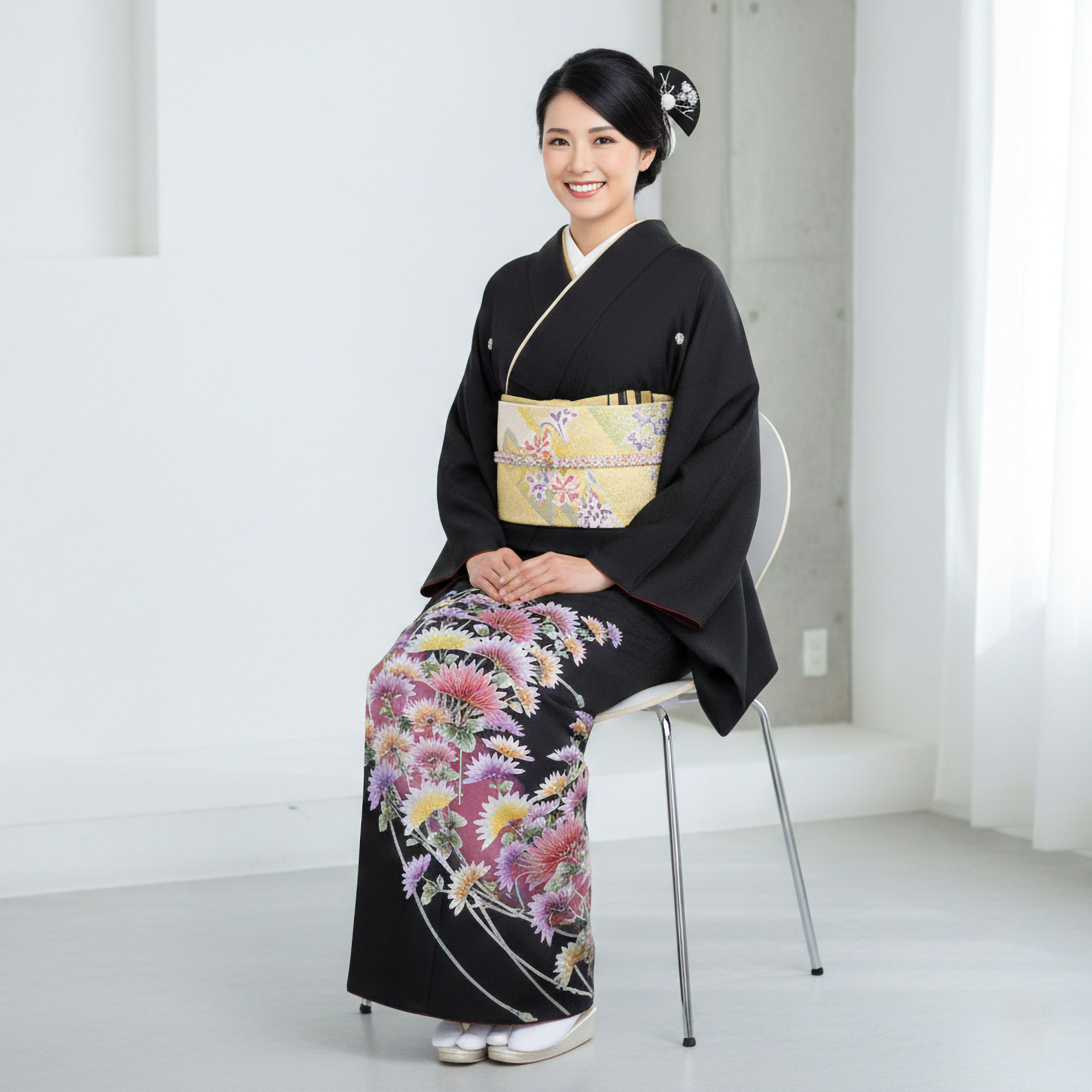 NISHIORI 黒留袖レンタル フルセット 着物 結婚式 婚礼 貸衣装 往復