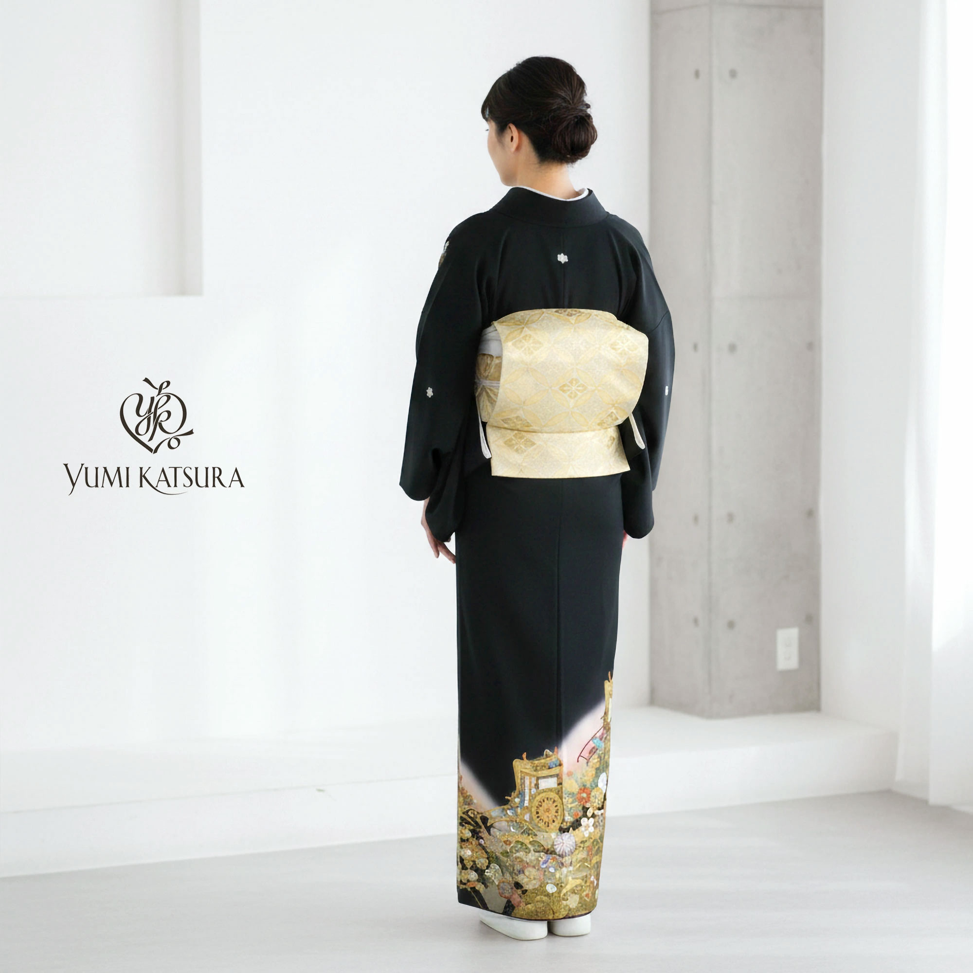 NISHIORI 桂由美 ブランド レンタル商品 黒留袖 フルセット 御所車