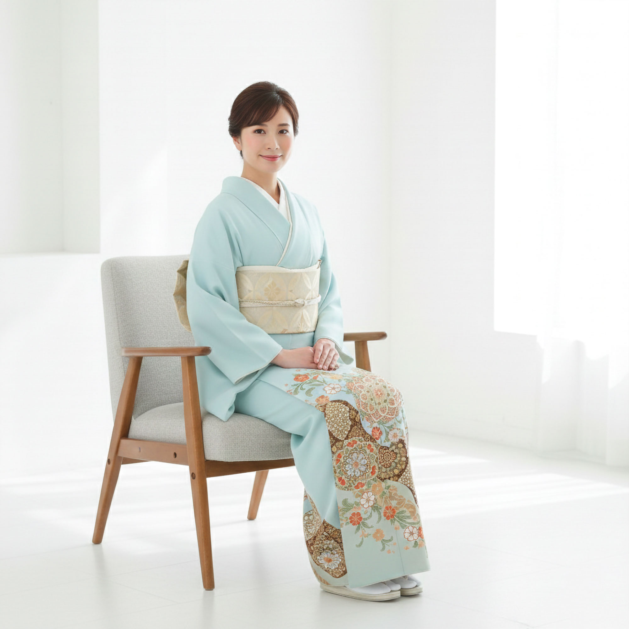 新品 留袖 訪問者ゾーリセット NISHIORI 色留袖 レンタル フルセット JAPAN STYLE ジャパンスタイル