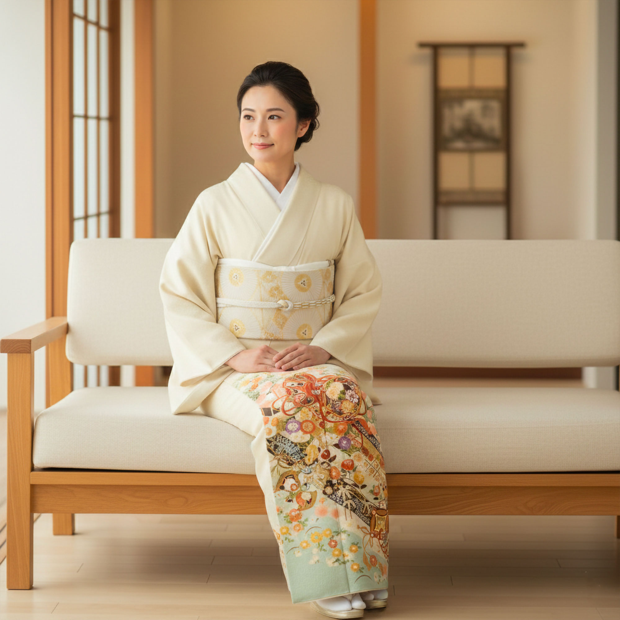 NISHIORI 色留袖 レンタル フルセットJAPAN STYLE ジャパンスタイル 薄